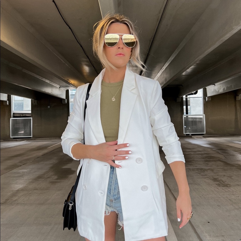 White Oversized Blazer